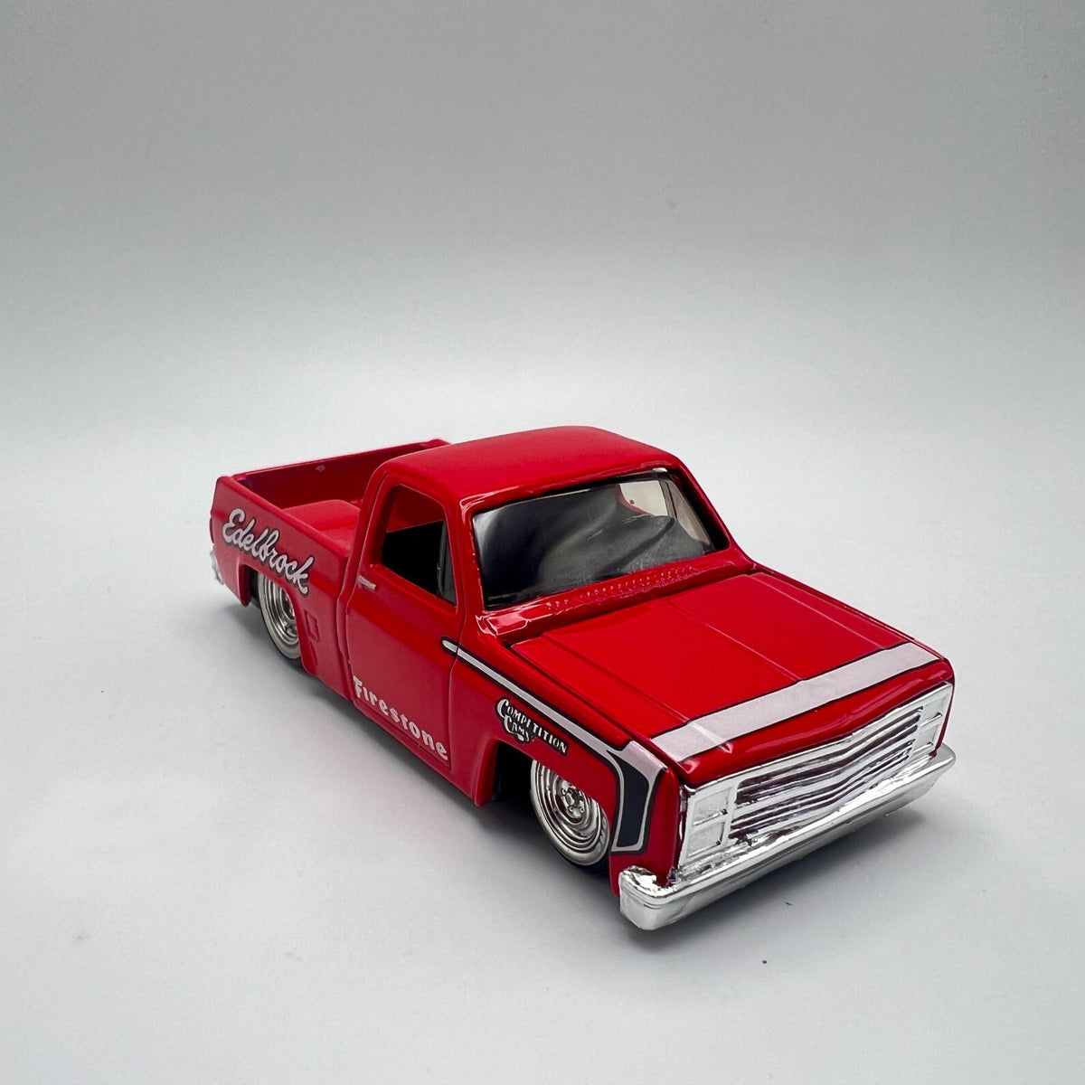 Maisto 1987 Chevy 1500 Red Edelbrock Firestone Opening Hood LOOSE 1/64