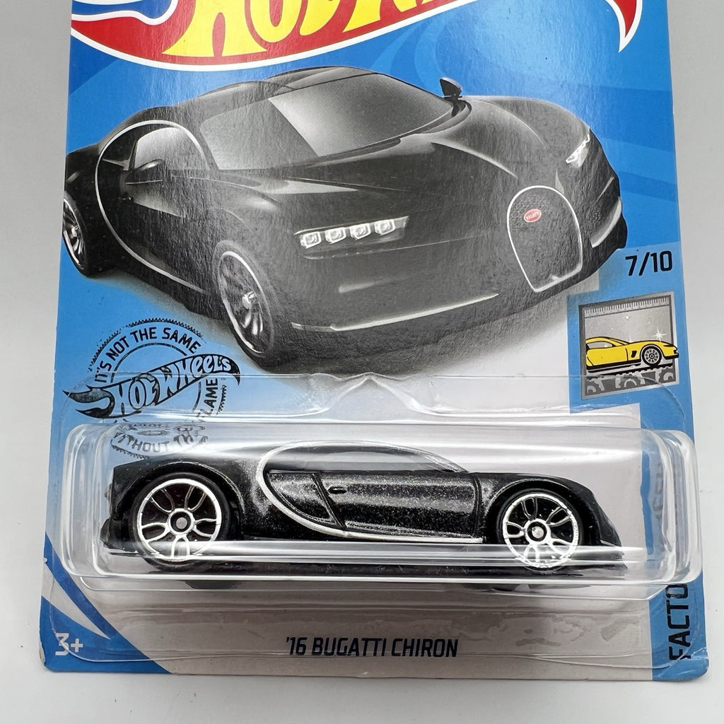 2020 HOT WHEELS '16 BUGATTI CHIRON, FACTORY FRESH #7/10, HW #89 BLACK B2