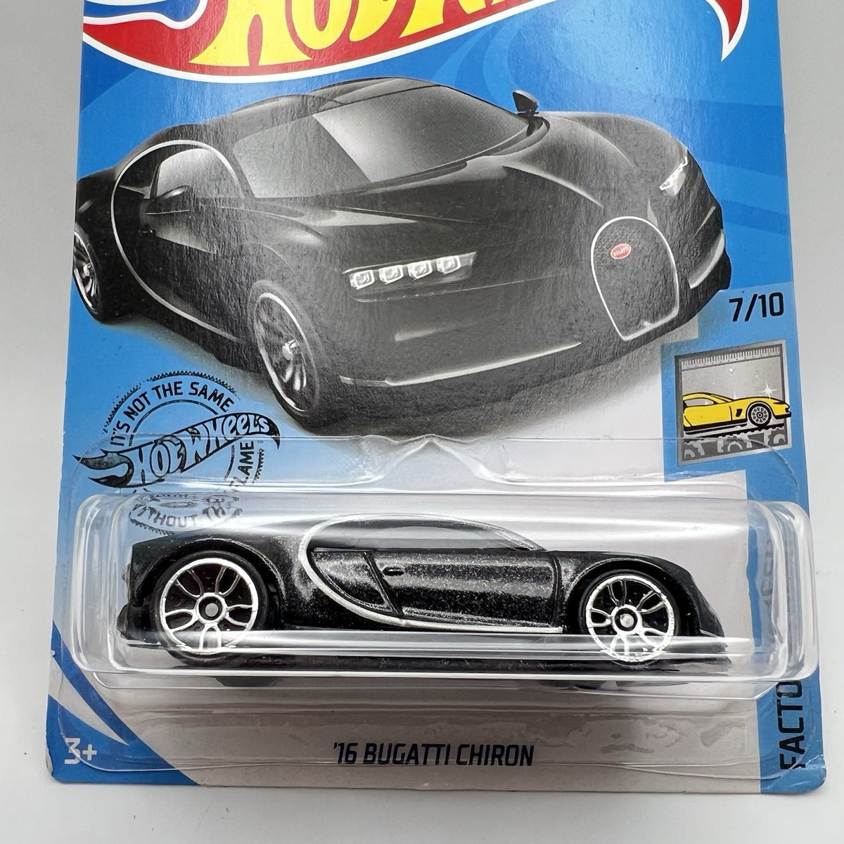 2020 HOT WHEELS '16 BUGATTI CHIRON, FACTORY FRESH #7/10, HW #89 BLACK B2