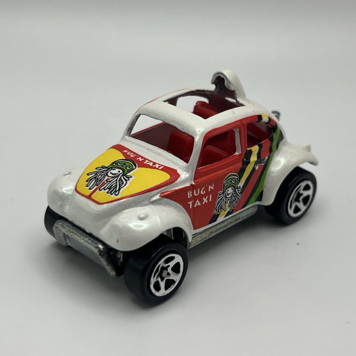 Hot Wheels Bug n Taxi 1983 VW Beetle Baja Mattel Red and WHITE Vintage