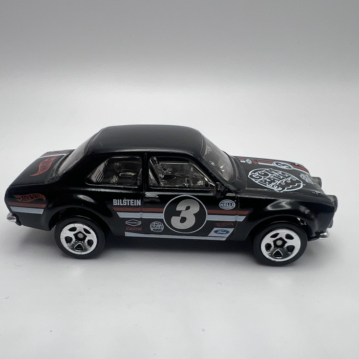 Hot Wheels 2014 Mattel Black '70 Ford Escort No 3 RS1600 Gum Ball 3000 1/64