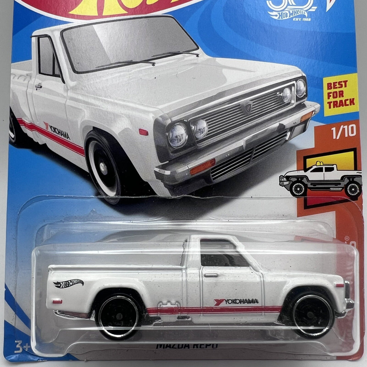 2018 Hot Wheels #204/365 HW Hot Trucks 1/10 Mazda Repu White