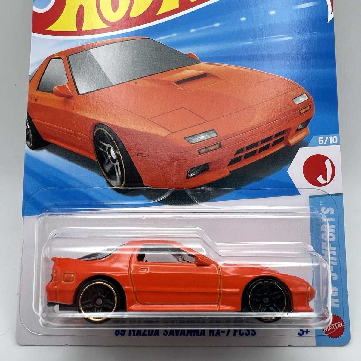 New Hot Wheels Case F 2026 HW J-Imports 5/10 89 Mazda Savanna RX-7 FC3S Orange