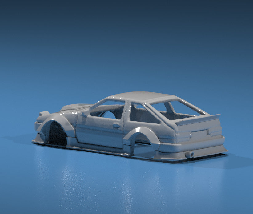 Wide Body Kit for Hot Wheels Toyota AE86 Trueno - Resin - 3d Printed