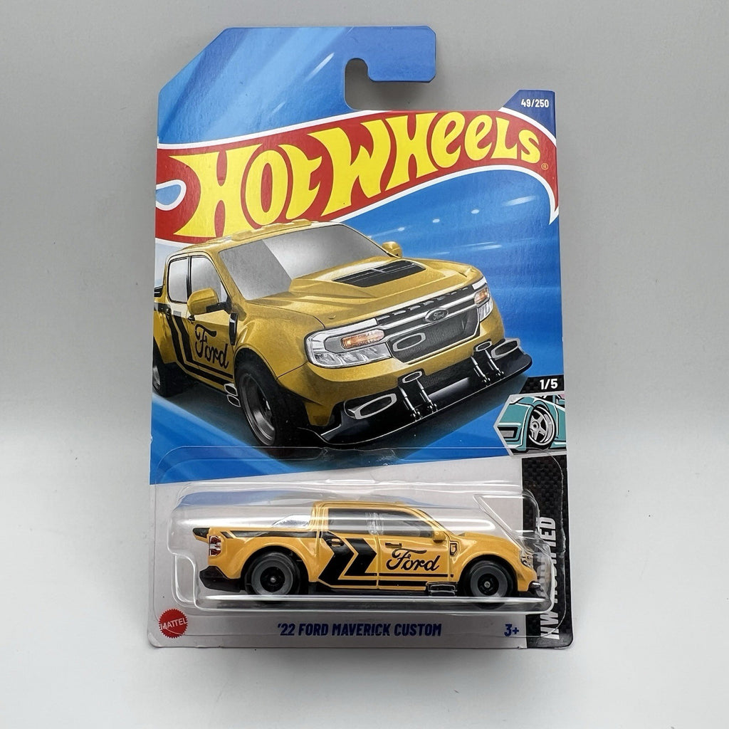 Hot Wheels 22 Ford Maverick Custom Yellow #49 Mainlines 2025 Case B | NEW