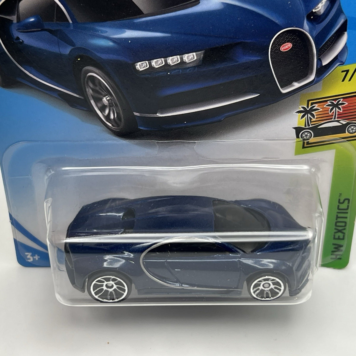 HOT WHEELS 2019 M/L #236/250 '16 Bugatti Chiron 7/10 HW Exotics blue