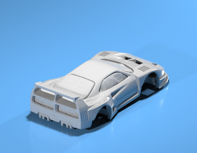 Liberty Walk Style Wide Body Kit for Hot Wheels Ferrari F40(2025) W/ TE37 Wheels