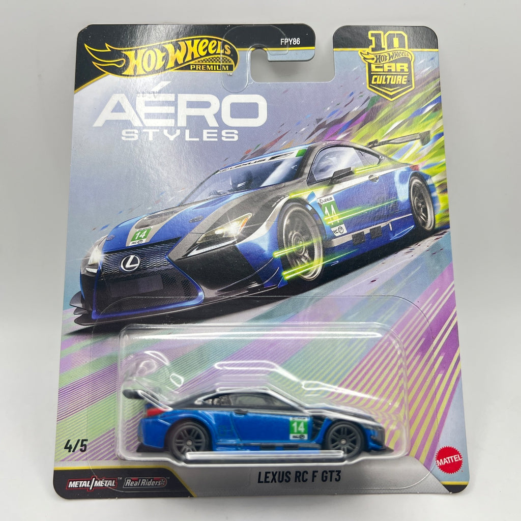 Hot Wheels Premium Lexus RC F GT3 Car Culture Aero Styles 4/5 Blue