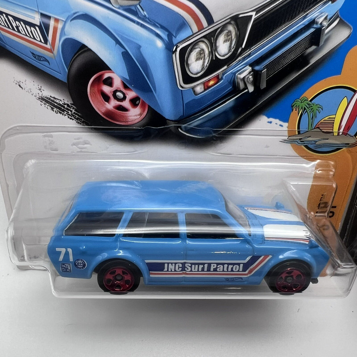 HOT WHEELS LOT OF 2 71 DATSUN BLUEBIRD 510 WAGONS, Blue & Grey 51st Anniversary