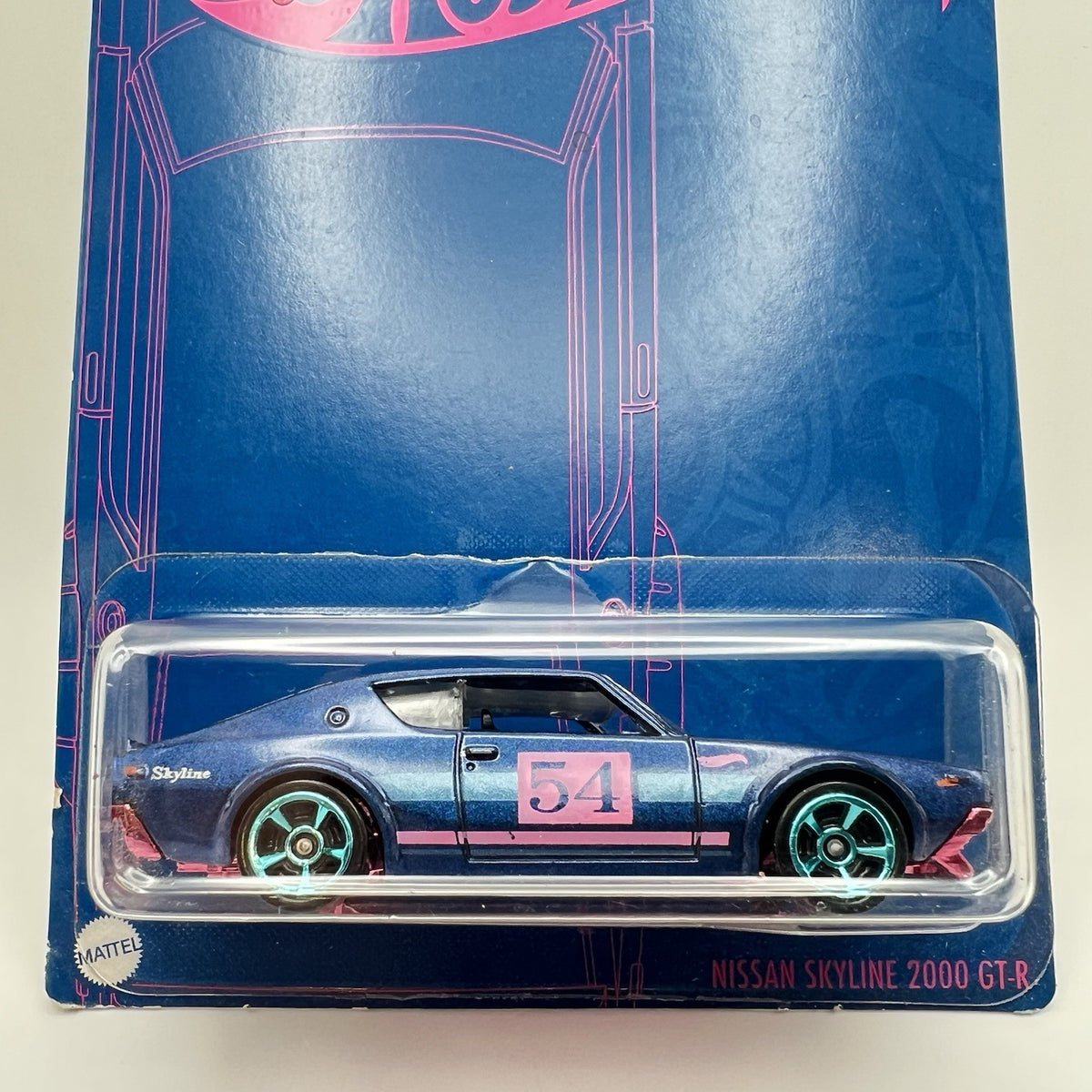 Hot Wheels 54th Anniversary Nissan Skyline 2000 GT-R Blue Pearl & Satin NOC