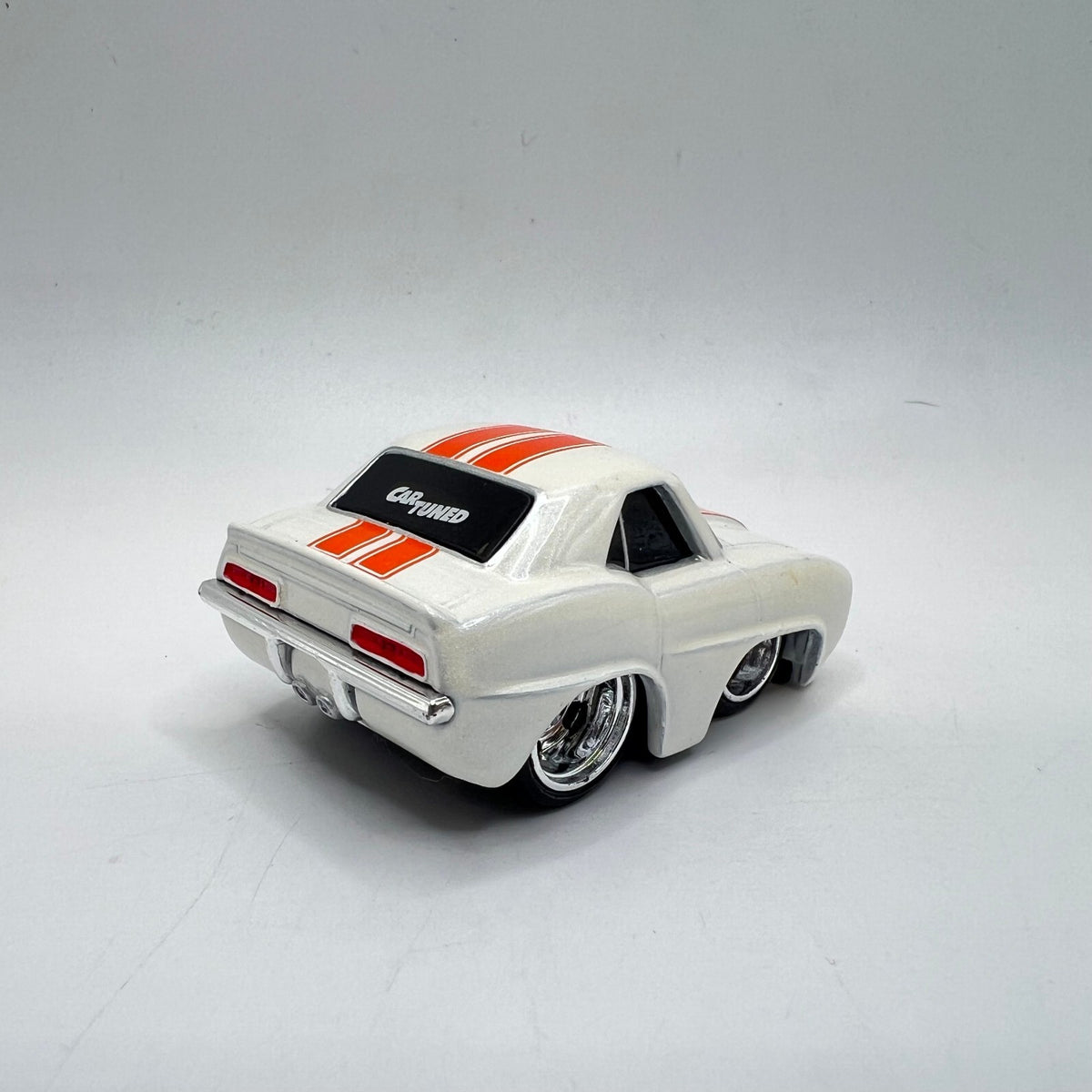 Car Tuned MGA '69 Chevy Camaro White Orange Stripes Chibi LOOSE