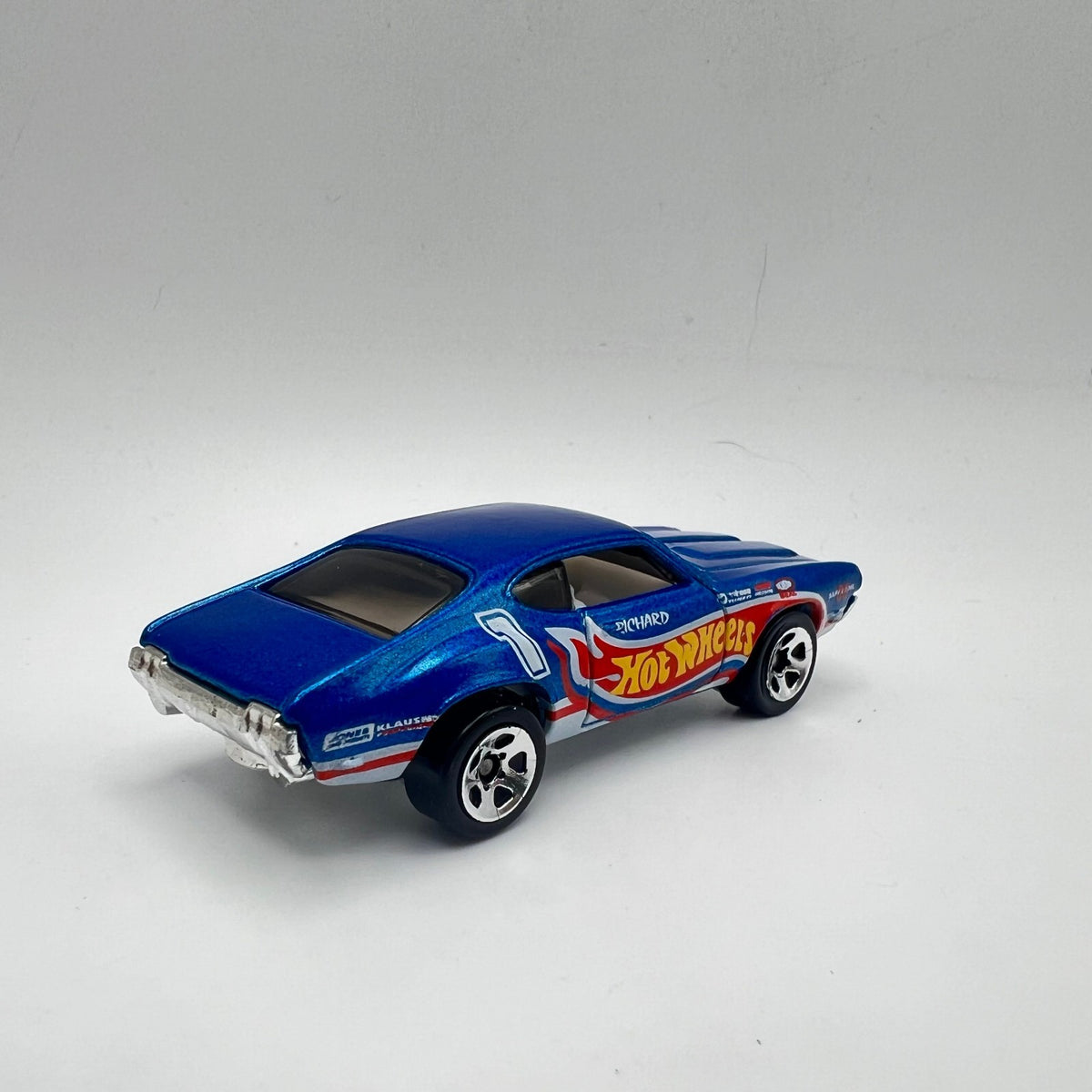 Hot Wheels Olds 442 Blue Hot Wheels Racing Flames LOOSE 1/64