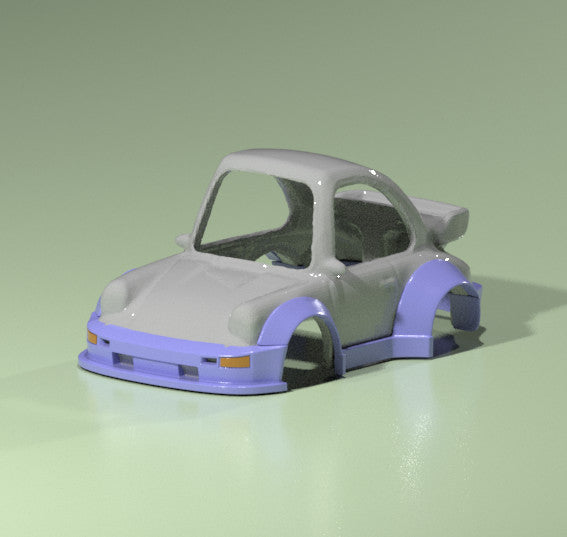 RWB Wide Body Kit for Hot Wheels Tooned Porsche - Resin - 3d Printed