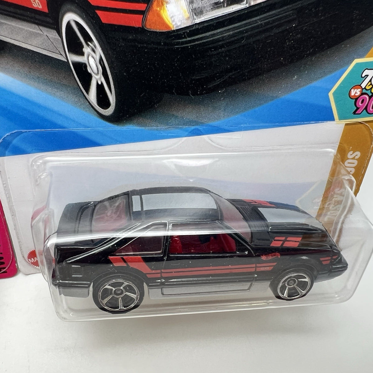 Hot Wheels 1984 MUSTANG SVO Lot of 2 Fox Body - 2023 The 80s - Black & Silver