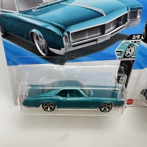 '66 BUICK RIVIERA SERIES GLOSS BLACK, & TEAL 2025 Hot Wheels #50 2pcs