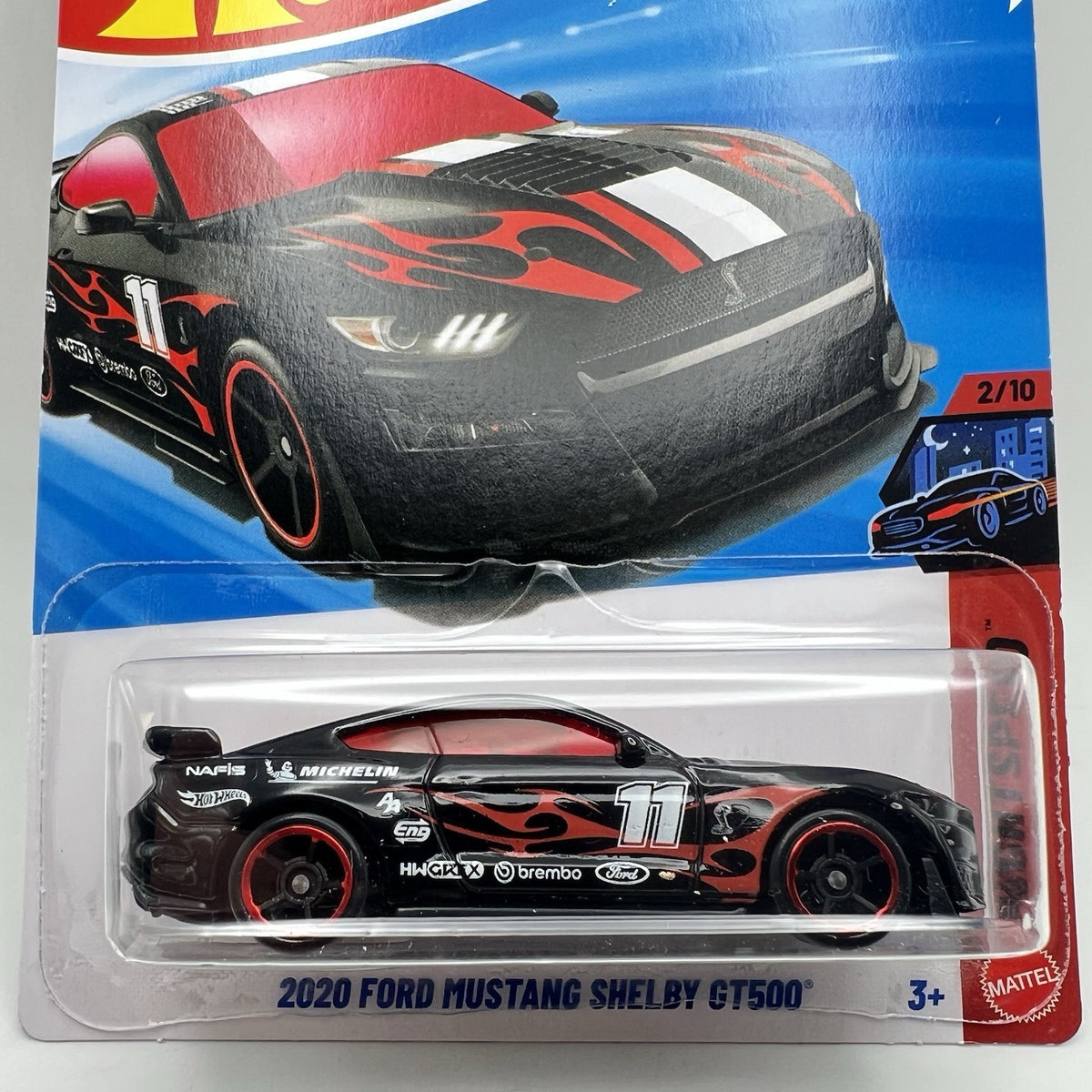 🔥2026 Hot Wheels MUSCLE black ‘20 Ford Mustang Shelby GT500 NIGHTSPEED 10/250