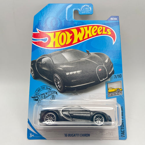 '16 Bugatti Chiron - Black | HW Factory Fresh 7/10 | Hot Wheels 89/250