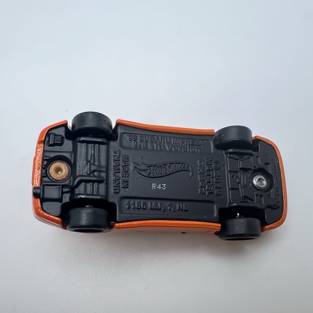 1998 SUBARU IMPREZA STI Diorama Collectible DieCast Model Car 1:64 Orange LOOSE