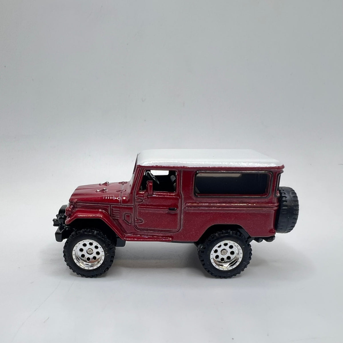 Hot Wheels Toyota Land Cruiser FJ43 Red White Roof Real Riders LOOSE 1/64