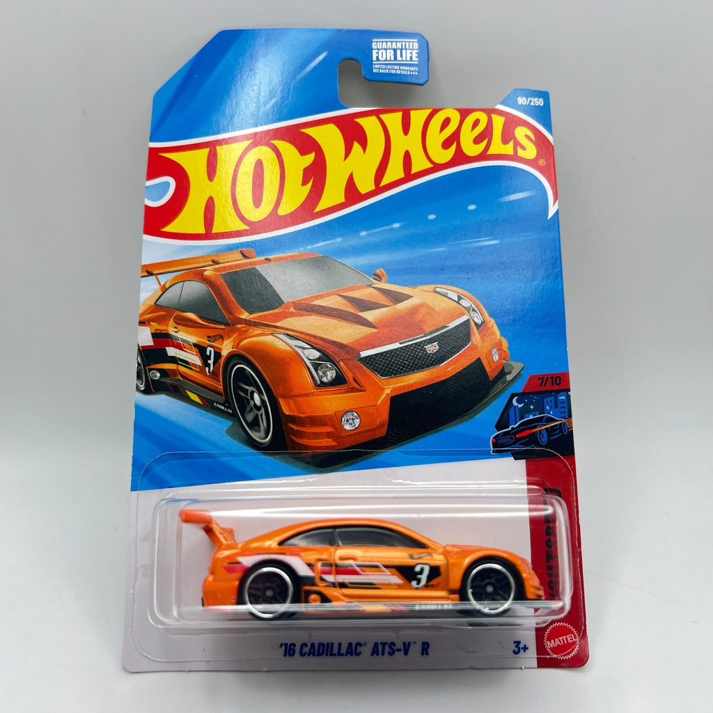 Hot Wheels 16 Cadillac ATS-V R 90/250 Nightspeed 7/10 Orange 1:64