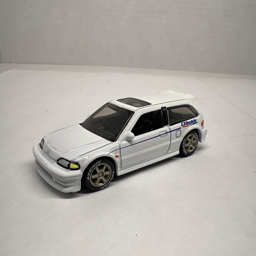 2018 Hot Wheels #4 '90 Honda Civic EF in White HW  Greddy With Real Riders