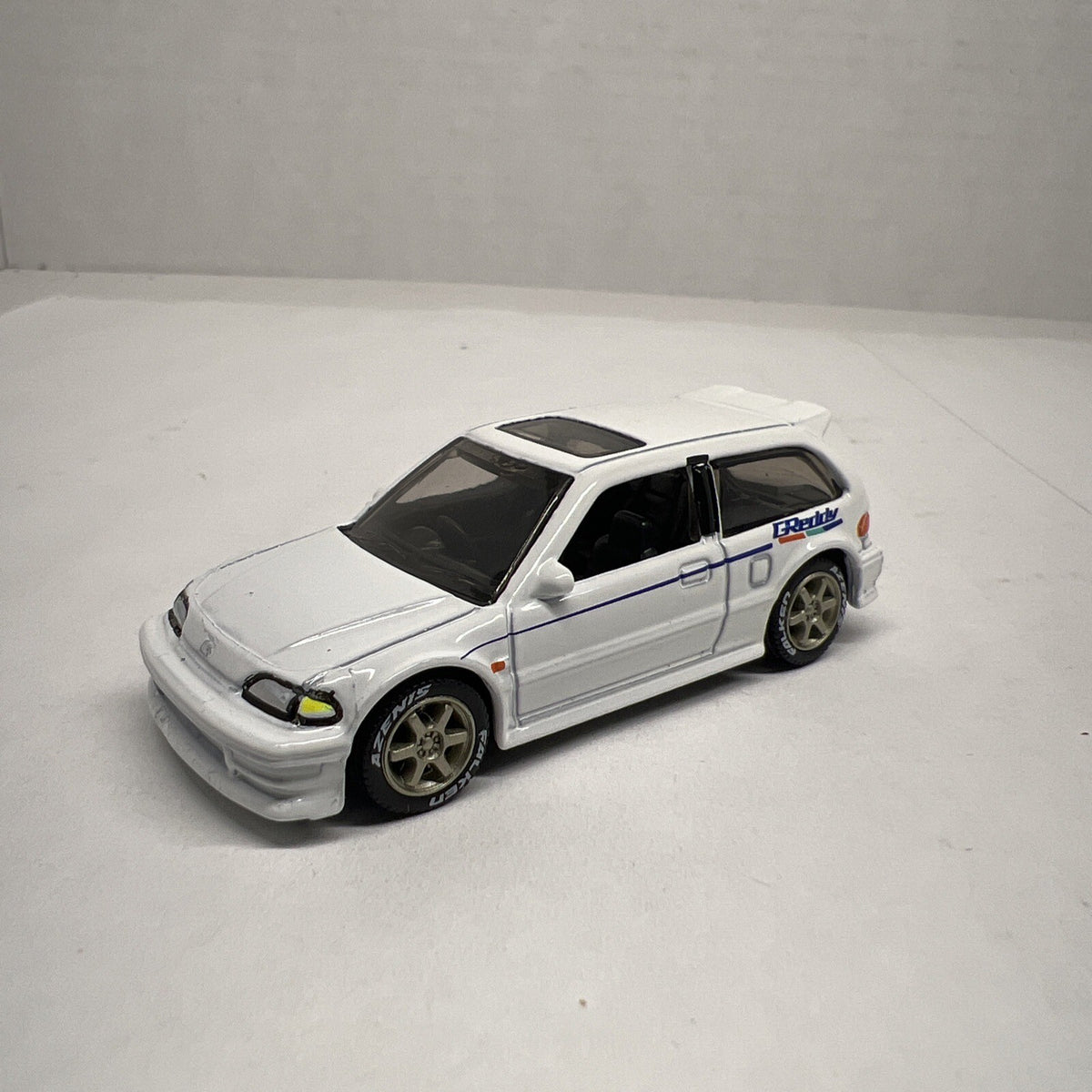 2018 Hot Wheels #4 '90 Honda Civic EF in White HW  Greddy With Real Riders