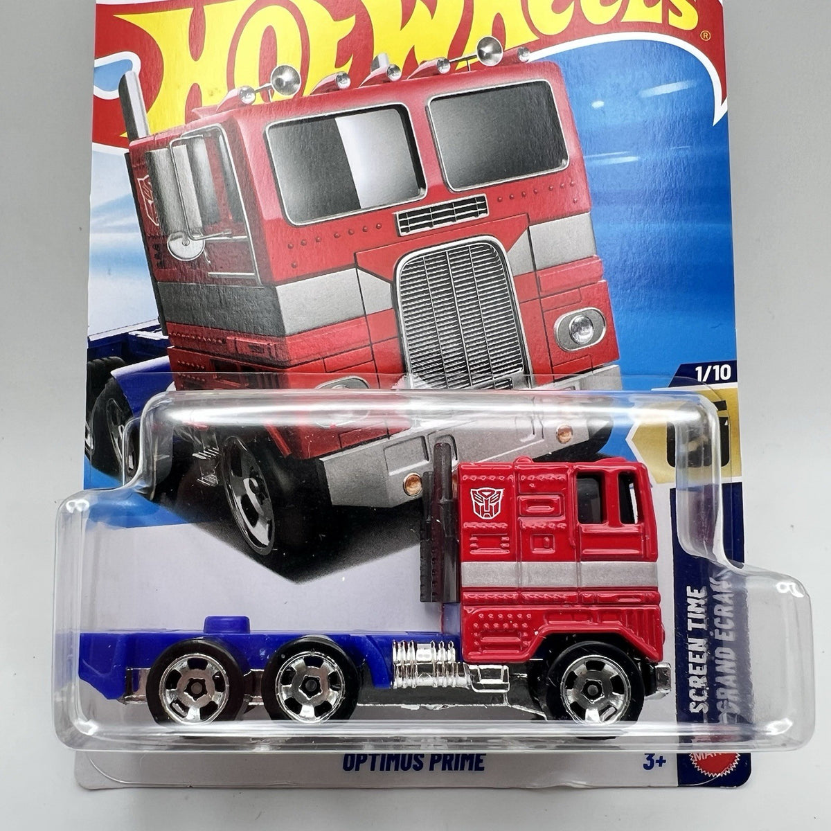 2025 HOT WHEELS F CASE TRANSFORMERS OPTIMUS PRIME RED HW SCREEN TIME 6/10