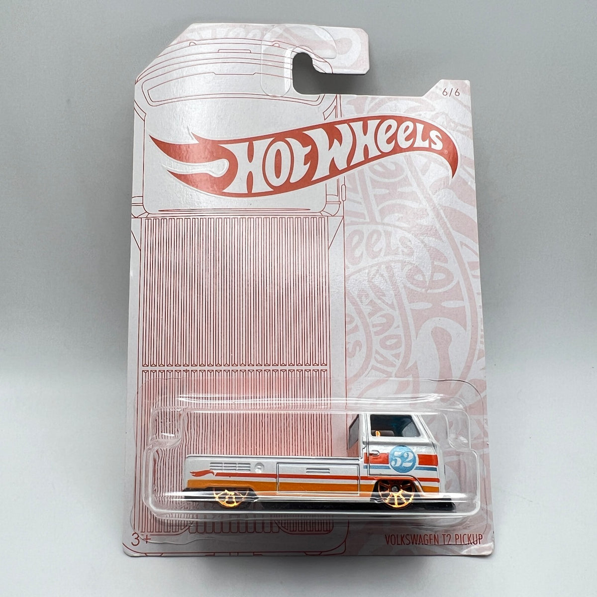 Hot Wheels Volkswagen T2 Pickup White #52 Rose Gold Anniversary 6/6