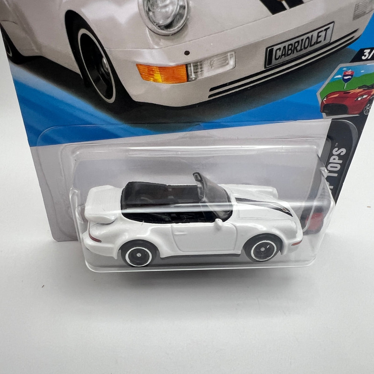 Hot Wheels Porsche 911 Turbo Cabriolet White 52/250 Drop Tops 3/5