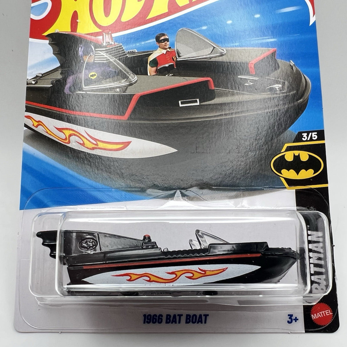 Hot Wheels 2026, 1966 Bat Boat, BATMAN Series 3/5 Black, NIP