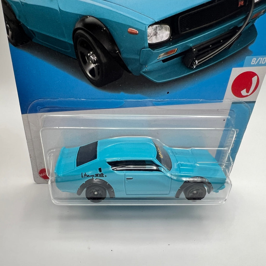 Hot Wheels Nissan Skyline 2000GT-R LBWK 174/250 J-Imports 8/10 Light Blue