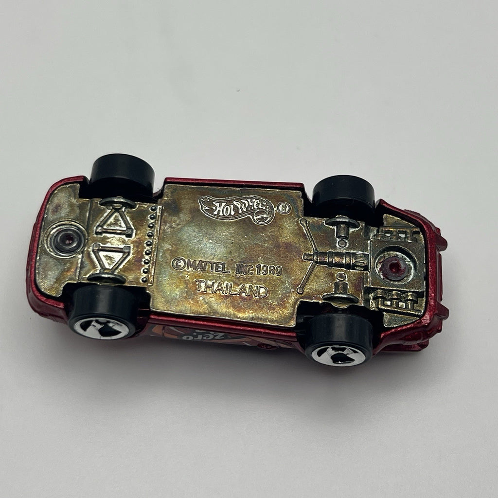 HOT WHEELS #856 - RED - PORSCHE 930 - ZERO G MAROON LOOSE