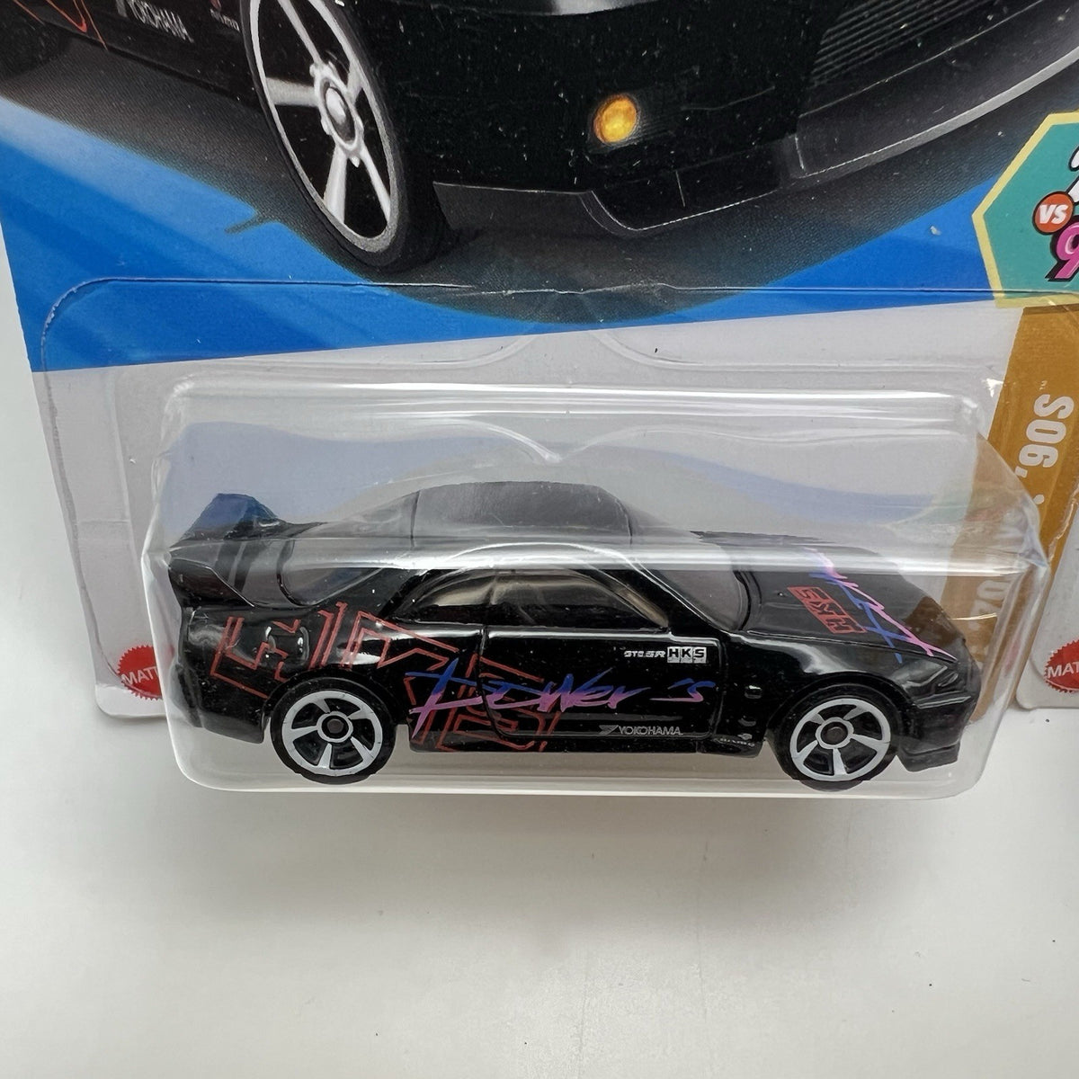 2024 Hot Wheels Nissan Skyline GT-R (BCNR33) Black & White Godzilla Lot Of 2