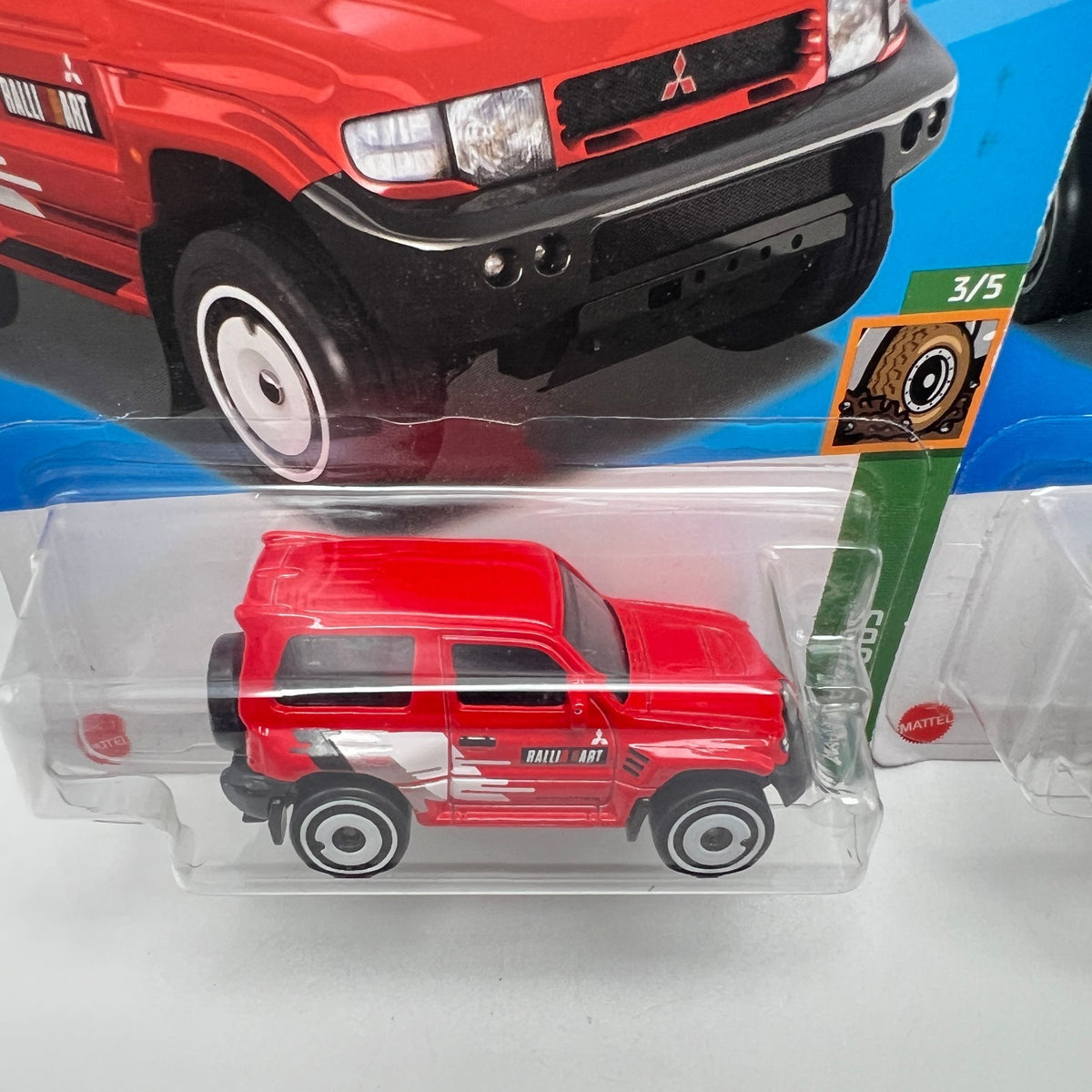Hot Wheels Mitsubishi Pajero Evolution Lot of 2 Red & White Ralliart Mud Studs