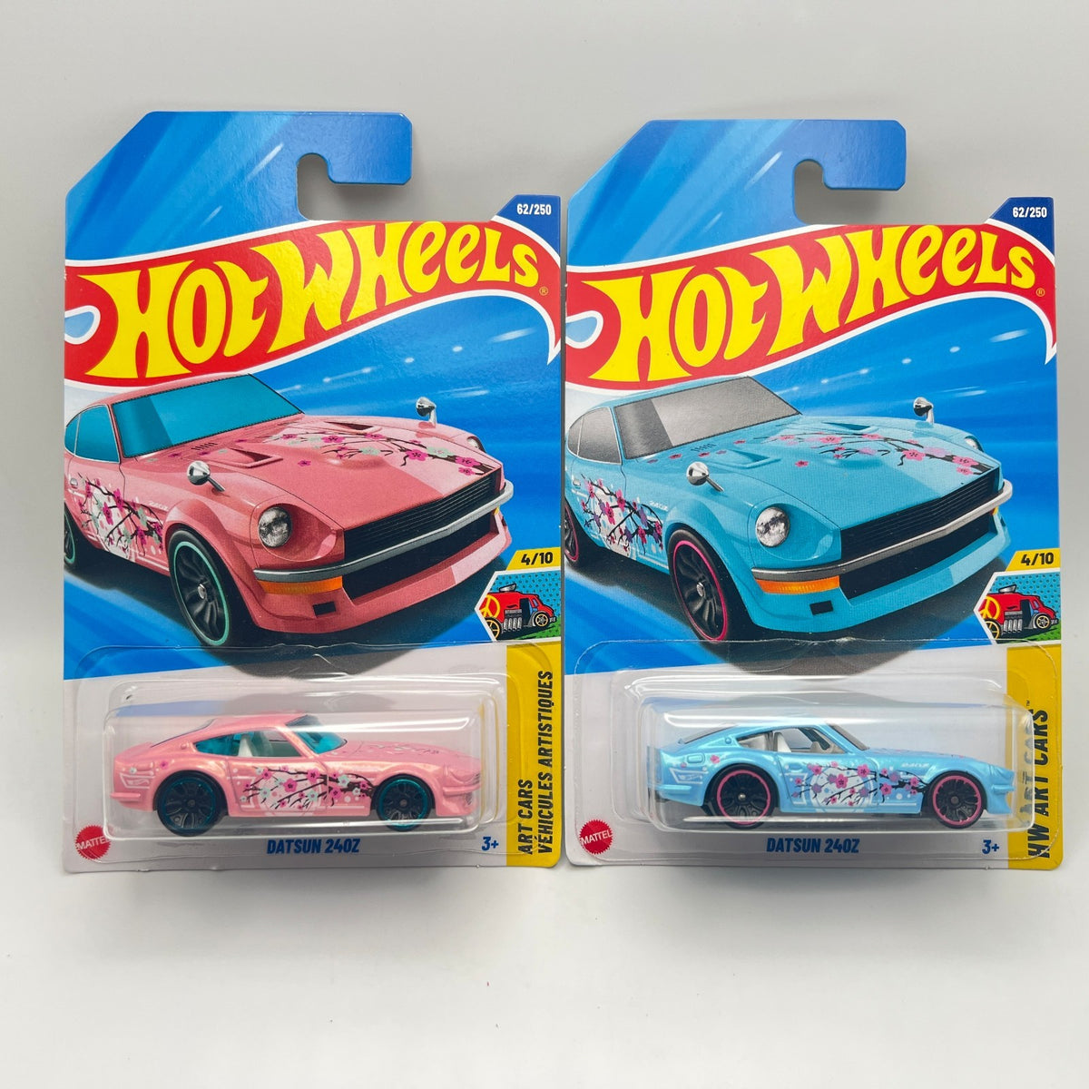 2025 Hot Wheels Datsun 240z Pink & Blue Cherry Blossom JDM Lot Of 2