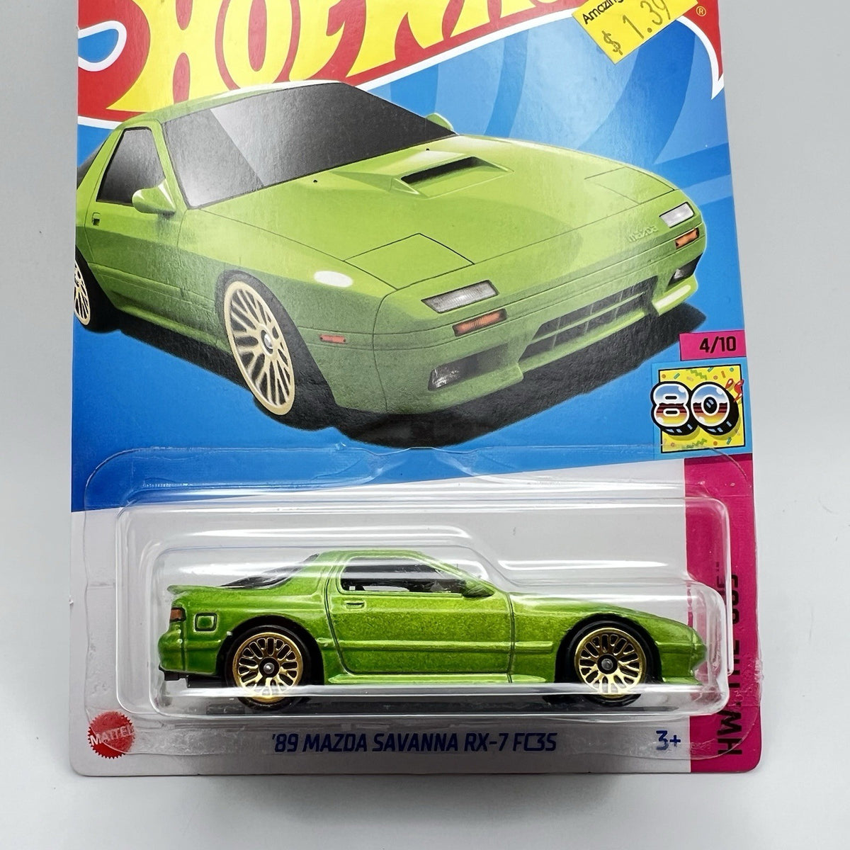 Hot Wheels '89 Mazda Savanna RX-7 FC35  (Green) HW The '80s 4/10 #51 2023
