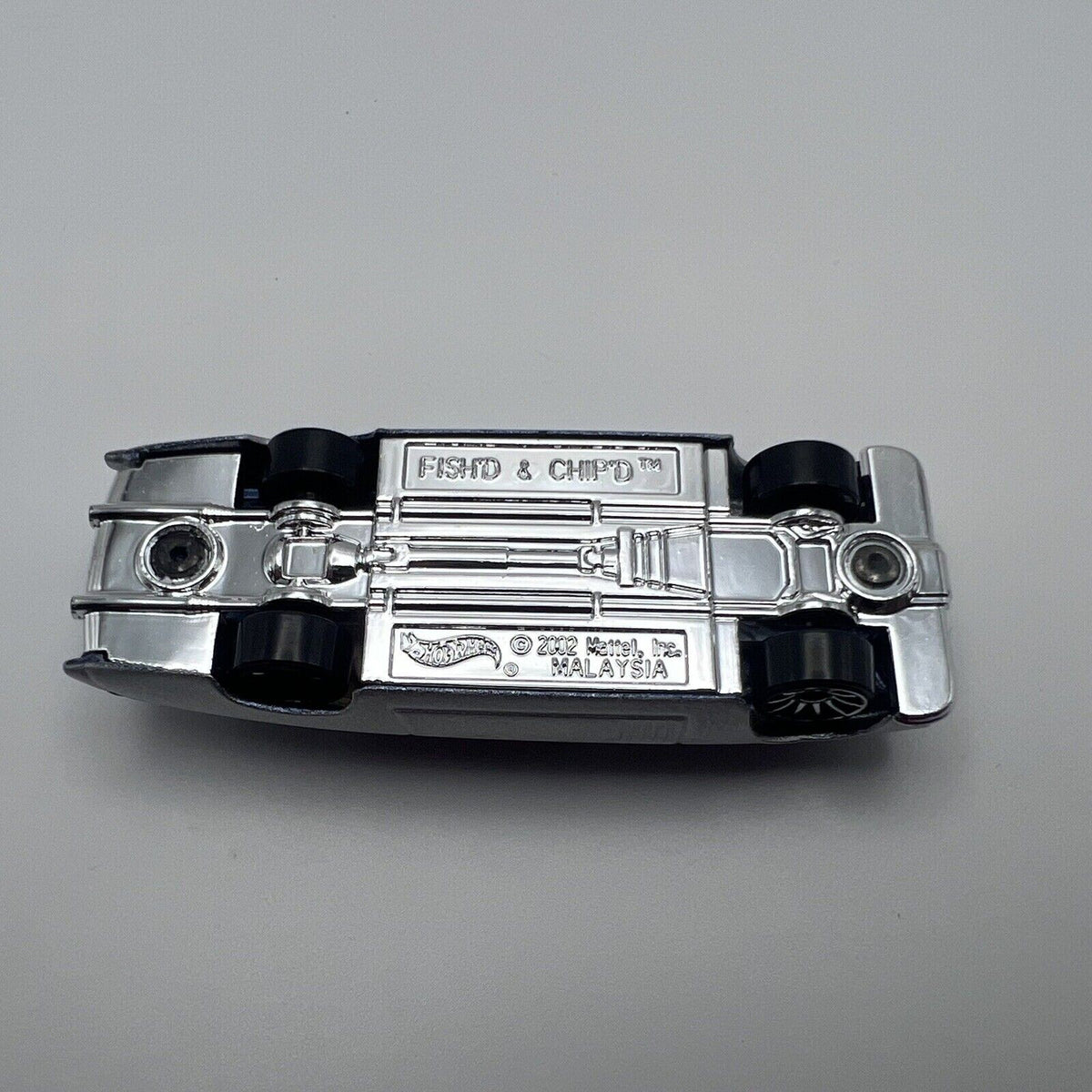 Hot Wheels Jaguar Fish'D Chip'D Blue Silver Custom Jaguar 2002 Diecast Kid Loose