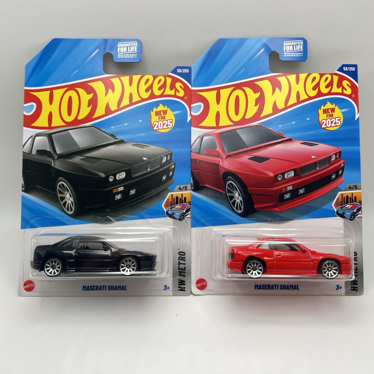 Hot Wheels Maseratti Shamal lot of 2 Hw Metro series 2025