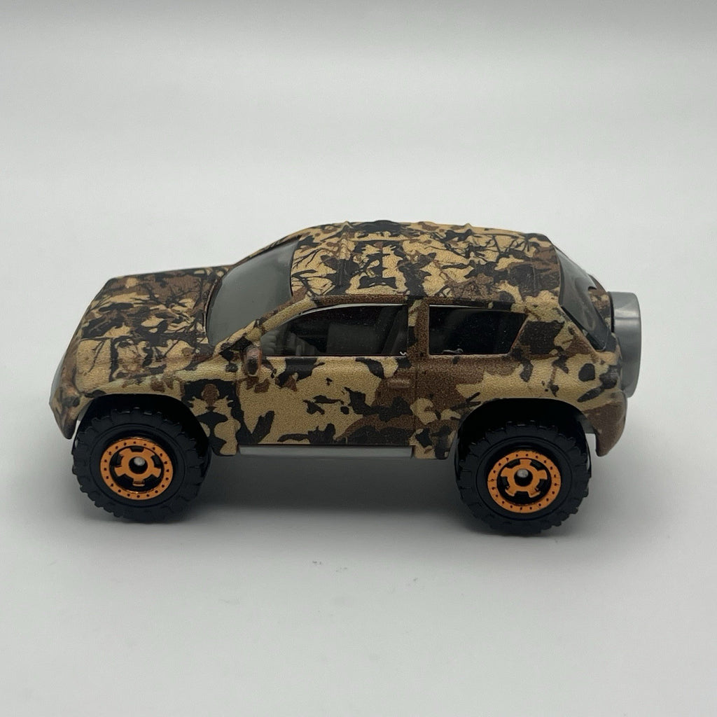 2017 MATCHBOX JEEP COMPASS BROWN CAMO CAMOFLAGE 1:59 DIECAST 2 7/8" SUV