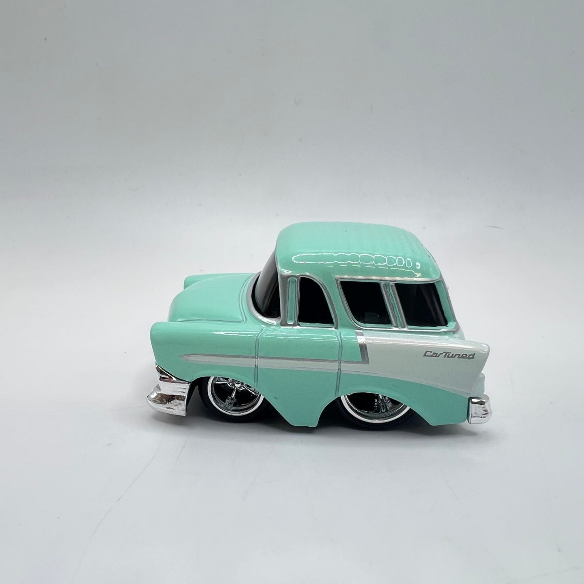 Car Tuned MGA '56 Chevy Wagon Mint Green White Chibi LOOSE