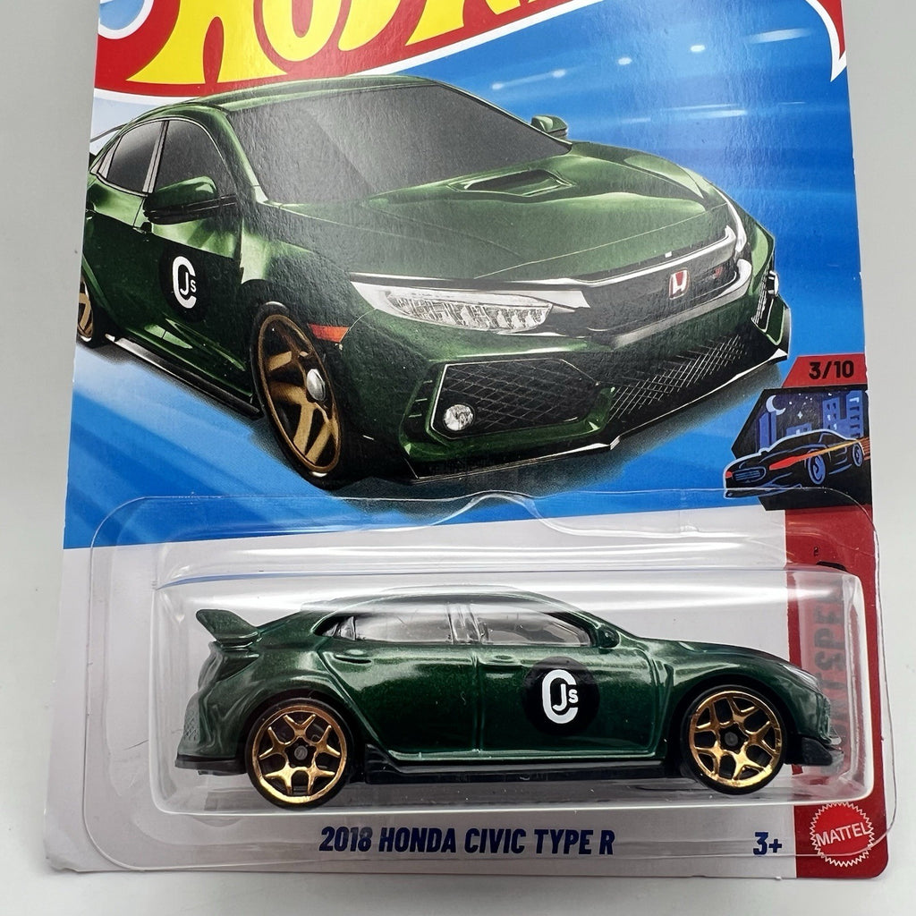 New Hot Wheels Case F 2026 Nightspeed 3/10 2018 Honda Civic Type R Green