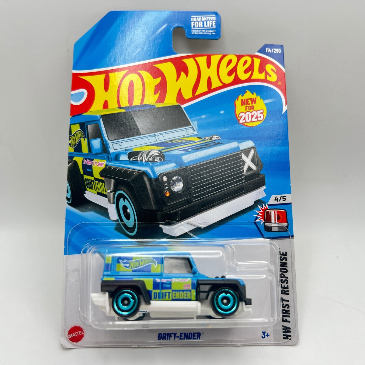Hot Wheels Drift-Ender Lot of 3 Blue Red & White HW First Response Truckin Along