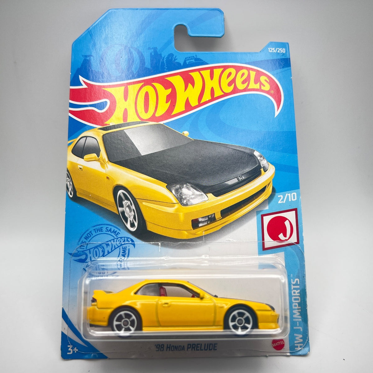 Hot Wheels 98 Honda Prelude Yellow 125/250 HW J-Imports 2/10