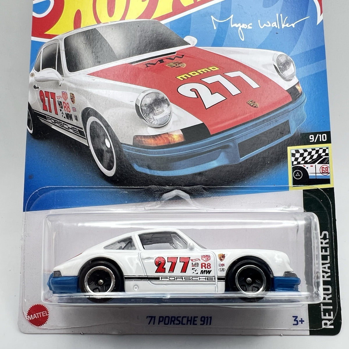 Hot Wheels 2023 '71 Porsche 911 White MW Magnus Walker 277 Retro Racers 9/10