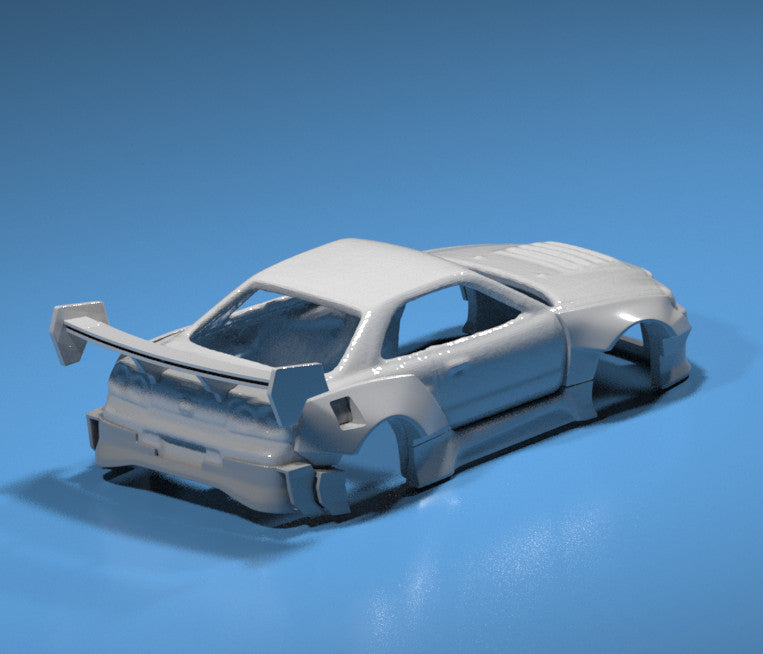 UFO Style Wide Body Kit for Hot Wheels Nissan GTR34 – Resin - 3d Printed