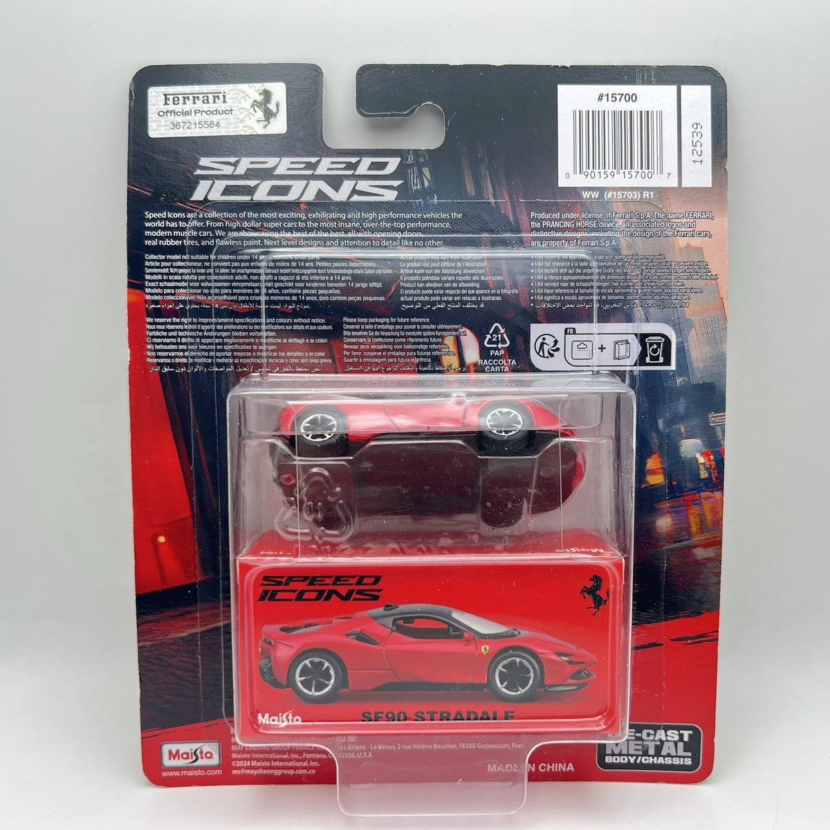 NEW 2025 Speed Icons  Ferrari SF90 Stradale - 1:64 RED