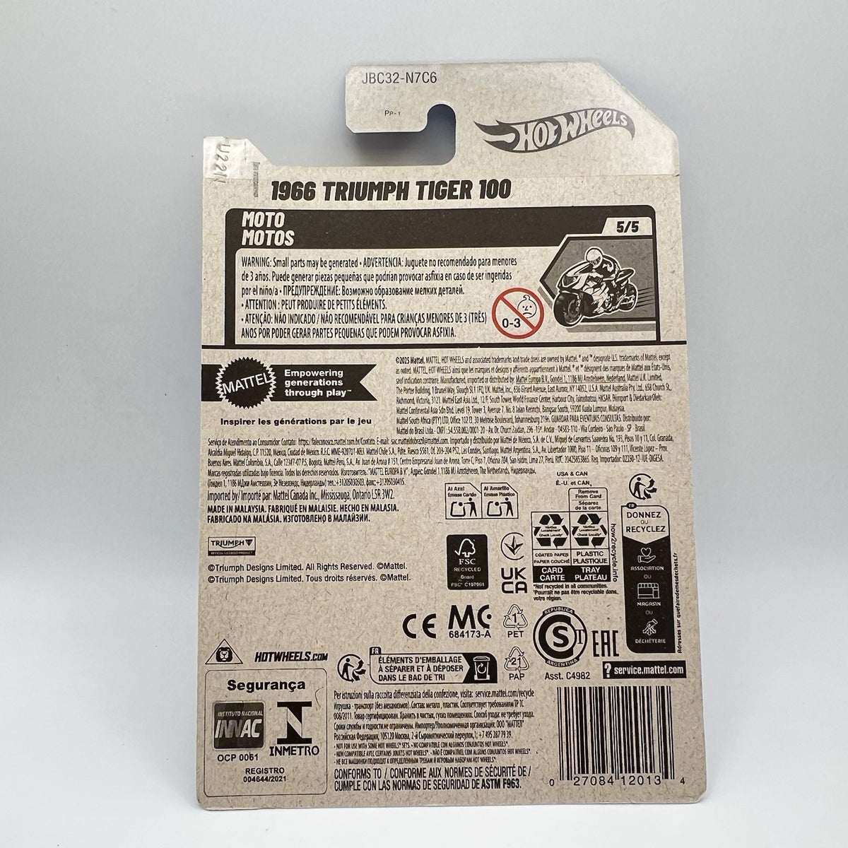 Hot Wheels 1966 Triumph Tiger 100 Treasure Hunt  MOTO 235/250