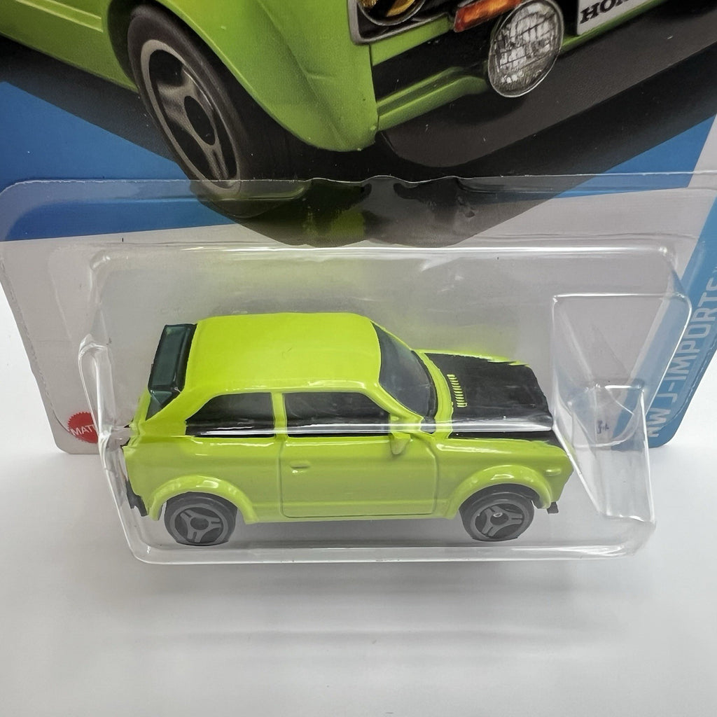 2023 Hot Wheels '73 Honda Civic Custom HW J-Imports 8/10 #117/250 Lime Green