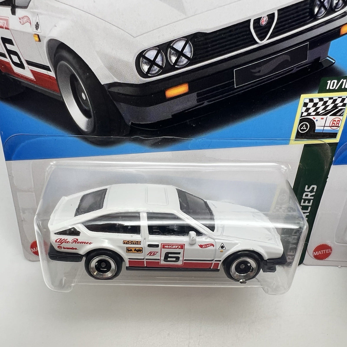 Hot Wheels Alfa Romeo GTV6 Lot of 2 White Retro Racer Gray Factory Fresh Carded