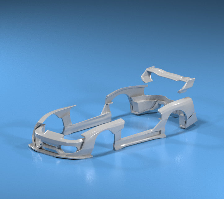 FatBoi UFO Style Wide Body Kit for Hot Wheels Toyota MK4 Supra - Resin